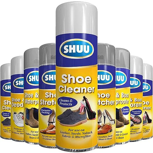 1 x Shuu Shoe Cleaner Aerosol Sray Paint 250ml Trainer Boot Spray Cleaner Fabric Leather Suede Nubuck Walking