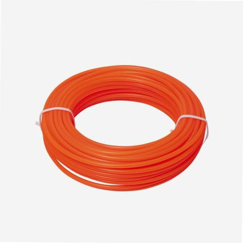 WERKA PRO Runde Nylonleine 15 Meter Rolle Ø 3,3 mm | Robust, für den Garten, Rolle mit 15 m Durchmesser 3,3 mm, orange, praktisches Gartenzubehör, optimale Länge