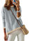 Cuptacc Damen Pullover Gestreiftes Rundhals Sweatshirt Damen Casual Langarmshirt Baumwolle Shirt Grau2 Klein S 34-36
