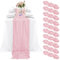 10 Stück Hellrosa Seihtuch-Tischläufer, 3 m, Gaze-Tischläufer für Hochzeitsempfang, transparent, Brautparty, Geburtstagsparty, Boho-Tischdekoration, rustikaler romantischer Hochzeitsläufer