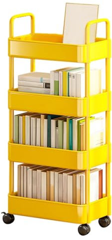 Generisch Trolley On Wheels | Rolling Cart Storage | Storage Trolley | Cart On Wheels | Living Room Organizer | Storage Trolley with Handles Suitable for Kitchen Living Room Workplace