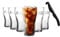 sicilia bedda - Lot de 6 verres compatibles pour Coca-Cola - 330 ml - Transparent - Avec décapsuleur