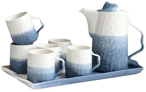 WOTZOV Mugs Ceramic kettle set household heat-resistant tea cup set living room cold kettle tea set water cup Coffee Mug