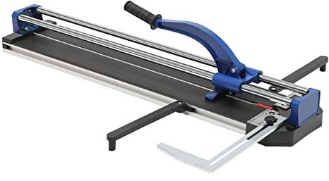 800mm Fliesenschneider, Doppelschienen und Halterungen Manueller 3/5 mit Präzision Infrarot Fliesenleger Maschine zum Präzisionsschneiden (Blau)