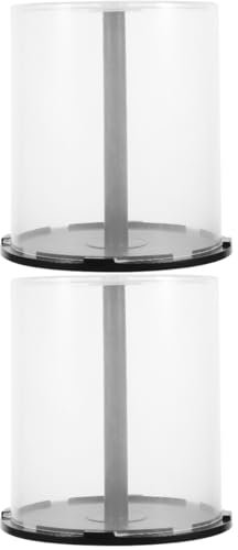 PRETYZOOM 2pcs Cd Storage Boxes Capacity Cd and Dvd Organizer Plastic Carrier Case Carrying Handle for Car Home Office