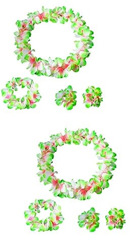 STOBAZA 8stücke Hawaiianisches Blumenkranz-Set Teiliges Set Mit Haarband Armbändern Und Kette Für Sommer-Luau-feiern Kostümpartys Und Besondere Anlässe Verarbeitet Und