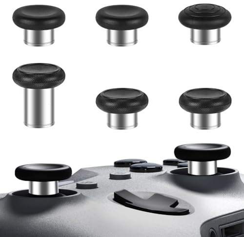 AXFEE Joysticks Metálicos de Repuesto Para Xbox Elite Series 2, Xbox Elite Series 2 Accesorios, Palillos de Metal 6 En 1 Para Xbox Elite, Joysticks Metálicos, para Xbox Elite Series 2 Core, (Negro)