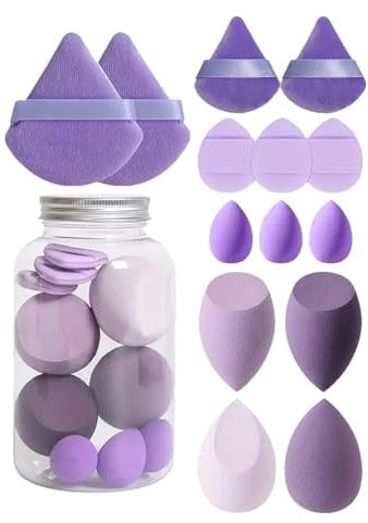 lyanny Makeup Blender Sponge Set | Blender Beauty Set,Portable Sponge Facial Makeup Tools Blender Sponges for Powder Foundation