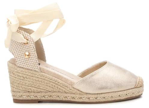 XTI - Keilsandalen Damen Gold - Bequeme und vielseitige Schuhe - Casual Mode - Modell 14384108 (Größe 40)