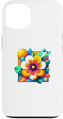 Hülle für iPhone 13 MCM Quadratische Blumenkunst