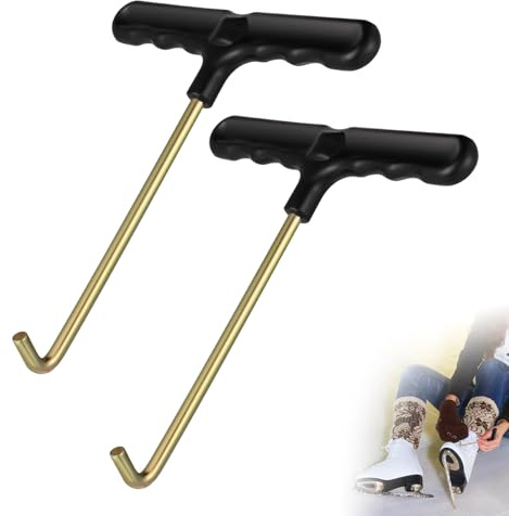 lasuroa 2 Stück Schnürsenkel Spanner, 13 x 11,5 cm Schnürsenkelspanner-Werkzeug Schnürsenkelzieher Stiefelhaken Stiefelzieher Schlittschuh-Schnürsenkelspanner-Werkzeug für Ski-Hockey-Sportschuhe