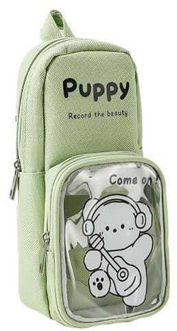 Gsrhzd Mäppchen, Federmappe, Große Kapazität Schlamppermäppchen, Unisex Mäppchen Aesthetic, Niedlich Federpenal, Federmäppchen Erwachsene, für Schule Büro Mädchen Damen Student, Grün