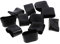UKCOCO 10St Tisch- und Stuhlschutzpolster Rad Streifen Unterlage im Freien Stuhlfußschützer Stopper Floor Protector stuhlbeine überzieher stühle Möbelzubehör Stuhl Fußpolster PVC Black