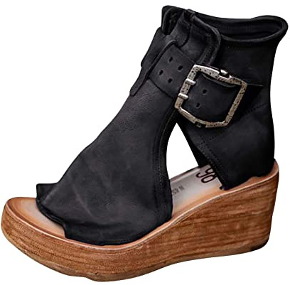Breve Stivali Romani Donna Zeppa Sandali Aperta Sandals Gladiatore Romane Scarpe Infradito Estivi Ciabatte Eleganti Zatteroni Pantofole Alti Con Fascia Platform Zoccoli Calzature Open Toe Sandal