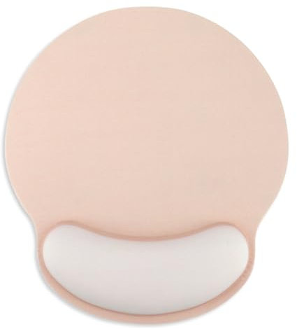 AOKSUNOVA Tapis de souris ergonomique avec coussin en gel - Rose clair - Avec repose-poignet