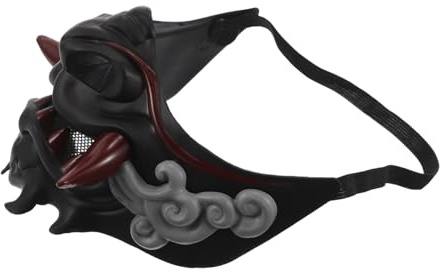 TOVINANNA Maschera Maschera Da Viso Fantastica Mezza Cosplay Giapponese Costume Samurai Di