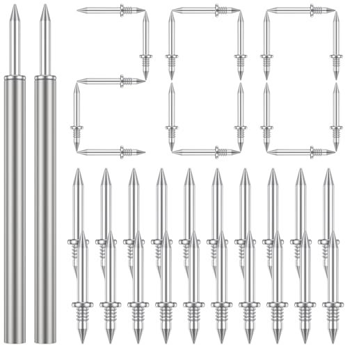 Vis de sécurité invisible à double tête for plinthes, clou sans couture, sans clou, for placage de bois, avec manchon spécifique(200 nails 2 rod)