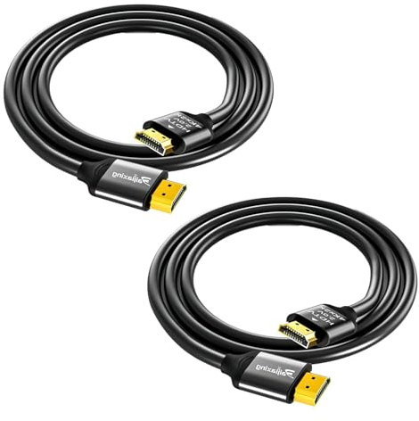Jyinelx 2 Pack 0.5M short hdmi cable ，hdmi cables Flexible & Slim HDMI Cable, Ultra Thin HDMI Lead Supports High speed 4K@60Hz 18gbps 2160P/1080P