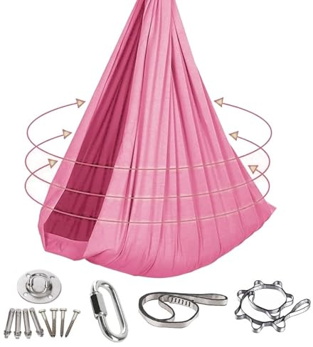 Kiddie Corner Swing Cloud, Safe and fun, suitable for indoor and outdoor use as well as camping trips, and comes with a full set of accessories. (Pink)