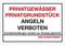 WANDKINGS Hinweisschild - Privatgewässer Privatgrundstück Angeln verboten! - stabile Aluminium Verbundplatte - Wähle eine Größe - 20x15 cm
