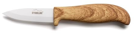 STONELINE® Back to Nature Keramik-Küchenmesser, 18,2 cm, Holzoptik, zum Schneiden von Obst und Gemüse, Messer