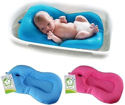 belupai Baby Bad Pad Neugeborenen Faltbare Badekissen Stuhl Regal Badewanne Sitz Infant Unterstützung Kissen Mat(Rose rot)