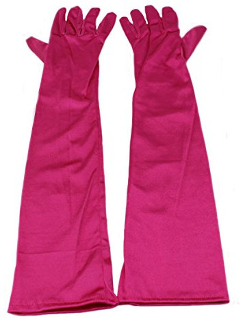 MEISHINE® Braut Ellenbogenlange Handschuhe Damen Frauen Lange Satin Stretch Handschuhe für Hochzeit Abendveranstaltung (Rose)