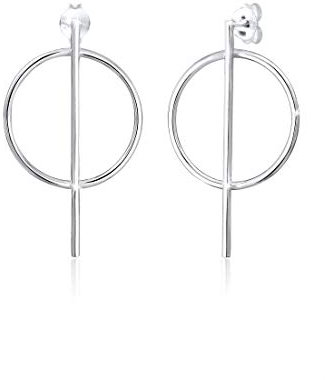 Elli Ohrringe Damen Ohrhänger Geo Kreis Basic Minimal Look in 925 Sterling Silber