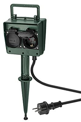 Goobay 55943 Gartensteckdose - 4-fach speziell für den Außenbereich geeignet -spritzwassergeschützt IP44