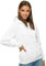 OZONEE Damen Kapuzenpullover Sweatjacke Sweatshirt Farbvarianten Kapuzenjacke Kapuzenpulli Kapuze Langarm Hoodie Sport Style Casual Fitness Training Basic JS/W02Z WEIẞ S