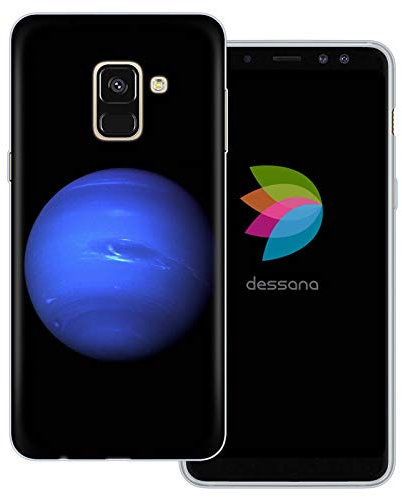 dessana Planeten transparente Schutzhülle Handy Case Cover Tasche passend für Samsung Galaxy A8 (2018) Neptun