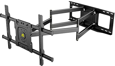 FORGING MOUNT Long Arm TV Wall Mount with 36 Extension Dual Articulating Full Motion TV Mount Bracket for 50-90 Flat Curved TVs, Easy Install on 16 24 Studs Max VESA 600x400mm up to 150lbs