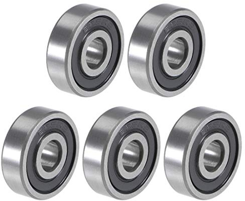 sourcing map 5 Stück 625-2RS Rillenkugellager 5mm x 16mm x 5mm Kugellager Bearing Skateboard Bearings Skateboard Kugellager Rollenlager Doppelt Versiegelt Chromstahl P5(ABEC5)