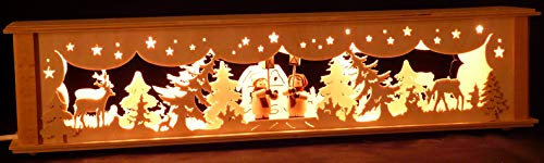 SchwibboLa Schwibbogen 2-44 Schwibbogenerhöhung für Lichterbogen Made Erzgebirge Seiffen Maße: 52x10x11cm (BxTxH) …, 1