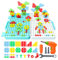 Beinhome - Juego de 316 Piezas de Mosaico Infantil, Rompecabezas, 3D, Juegos Montessori, de construcción, de Bricolaje, educativos, con Taladro, Destornillador Infantil, Regalo para 3 4 5 años, niños