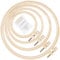 LAMXD 4 Größen rund Stickrahmen-Set,Embroidery Hoop, stickrahmen klein,Embroidery Ring,Kunststoff, Kreis, Kreuzstich, Ringe für Heimwerker, Basteln, Nähen, inklusive 16 Nähnadeln mit goldenem Öhr