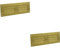 2 Pack | 242 x 89mm Hooded Louvre Airflow Vent - Polished Brass - Internal Door Plate | Indoor Ventilation Wall Plate - Airing Cupboard Boiler Room - Increased Airflow Door Vent