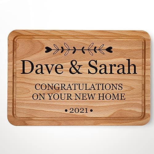 Personalised Chopping Board, Personalised New Home Gifts, Name and Date, Couple Kitchen Accessories House Warming Gift