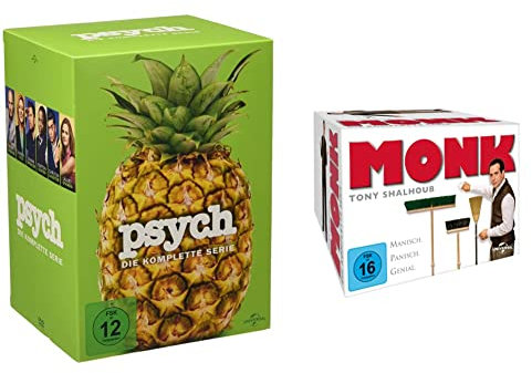 Psych – Die komplette Serie [Limited Edition] [31 DVDs] & Monk - Staffel 1-8 - Gesamtbox [32 DVDs]