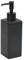 BoBoU Glas Seifenspender schwarz matt 350ml Keramik Oberfläche Retro Design mit Mattschwarzer Pumpenkopf Spülmittelspender Handseifenspender Küche Bad