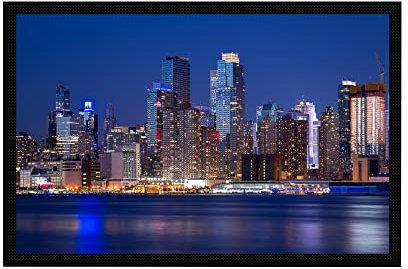 VERO HOME 12154 Fußmatte | Motiv Orte New York bei Nacht | Für Ihren Eingangs-Bereich | Maße: 60 x 40 cm