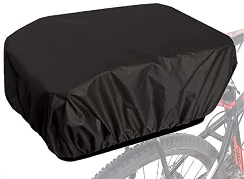 JSHAHA Regenhülle für Regenüberzug Rahrradkorb Fahrradtasche Gepäckträger 35L Wasserdichte Schwarz