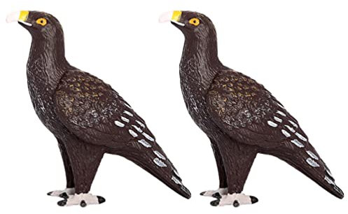 Yardwe 2stücke Adlerornament Aus Hochwertigem Material Miniaturfigur Für Gartenszene-Dekoration Realistische Optik Als Blumentopf Oder Partydeko Kleiner Vogeldeko Für Außenbereich