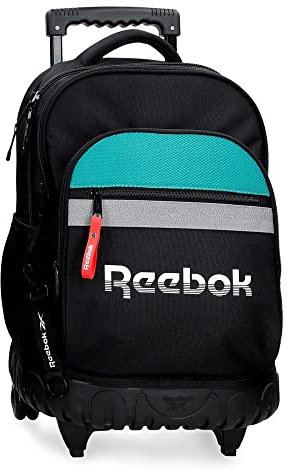 Reebok Andover Mochila Compact 2 Ruedas Negro 32x43x21 cms Poliéster 28,9L