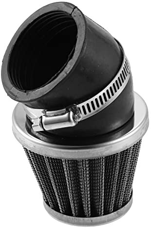 X AUTOHAUX Filtro dell'aria conico a gomito da 50 mm, rotondo, affusolato, per moto
