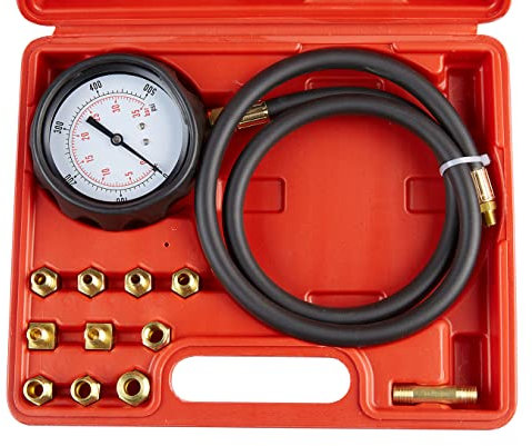 KATSU Automatic Wave Box Oil Pressure Meter Test Kit, Diesel Petrol Engine Oil and Transmission Fluid Pressure Tester Gauge Car Garage Tool for Automotive Cars Trucks Motorcycles