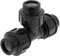 PrimeMatik - Pack de 5 Unidades conexión T de Polietileno 25 mm x 3/4“ para Sistema de riego