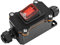 Gebildet Interruptor Cable en Línea Interruptor Basculante a Prueba Agua DPST 20A-12VDC/16A-24VDC/20A-125VAC/16A-250VAC IP66 Caja Impermeable Doble Orificio Abierto Entrada dos Lados (Led Rojo)