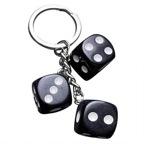 Yunnan Sourcing Lächelndes Gesicht Würfel 8 Ball Charm Schlüsselanhänger Rucksack Dekoration Handgefertigter Anhänger Schlüsselanhänger Mode Taschenanhänger Mode Schlüsselanhänger Billardkugel