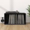 BULANED Schallplatten-Aufbewahrungsbox, Schallplatten Aufbewahrung, Plattenkoffer, Schallplatten Schrank, Schallplatten Box, Lp Ständer, Schallplatten Halter, Schwarz 71×34×36 cm Spanplatte